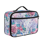 White Fairy Rose Unicorn Pattern Print Portable Lunch Bag