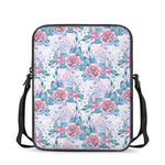 White Fairy Rose Unicorn Pattern Print Rectangular Crossbody Bag