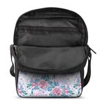 White Fairy Rose Unicorn Pattern Print Rectangular Crossbody Bag