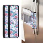 White Fairy Rose Unicorn Pattern Print Refrigerator Handle Covers