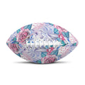 White Fairy Rose Unicorn Pattern Print Rugby Ball