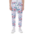 White Fairy Rose Unicorn Pattern Print Joggers