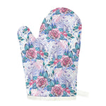 White Fairy Rose Unicorn Pattern Print Single Oven Mitt
