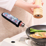 White Fairy Rose Unicorn Pattern Print Skillet Handle Cover