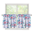 White Fairy Rose Unicorn Pattern Print Tier Curtains