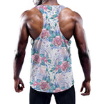 White Fairy Rose Unicorn Pattern Print Training Tank Top