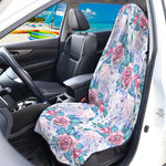 White Fairy Rose Unicorn Pattern Print Waterproof Car Seat Cover