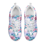 White Fairy Rose Unicorn Pattern Print White Running Shoes