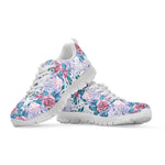 White Fairy Rose Unicorn Pattern Print White Running Shoes