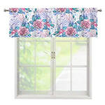 White Fairy Rose Unicorn Pattern Print Window Valance