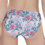 White Fairy Rose Unicorn Pattern Print Women's Panties