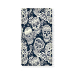 White Floral Sugar Skull Pattern Print Baby Crib Sheet