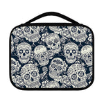 White Floral Sugar Skull Pattern Print Classic Bible Case