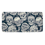 White Floral Sugar Skull Pattern Print Towel
