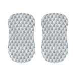 White Geometric Cube Shape Pattern Print Bar Stool Covers