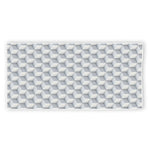 White Geometric Cube Shape Pattern Print Beach Towel