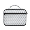 White Geometric Cube Shape Pattern Print Briefcase Bible Bag