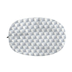 White Geometric Cube Shape Pattern Print Car Side Mirror Covers