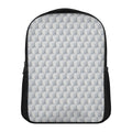 White Geometric Cube Shape Pattern Print Casual Backpack