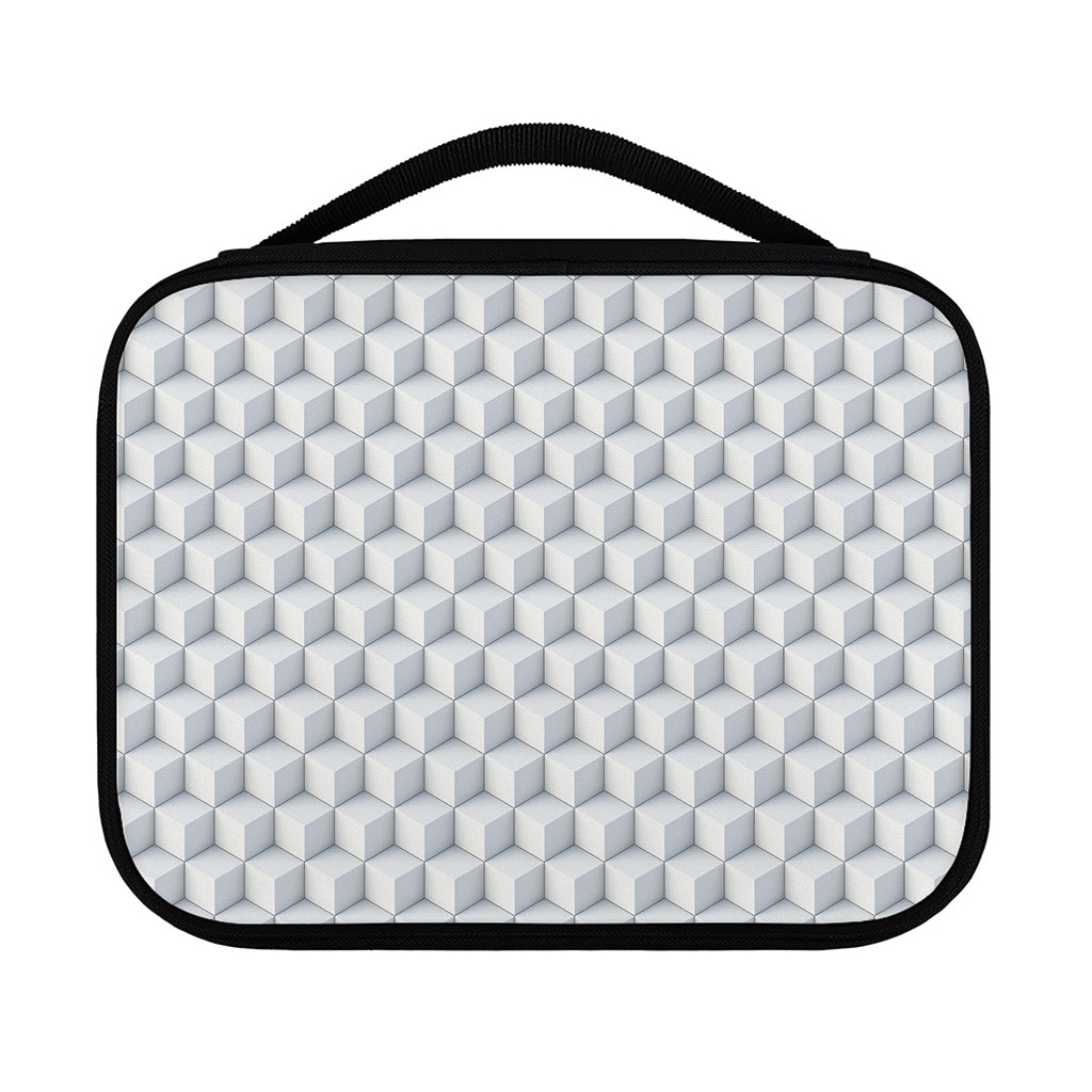White Geometric Cube Shape Pattern Print Classic Bible Case