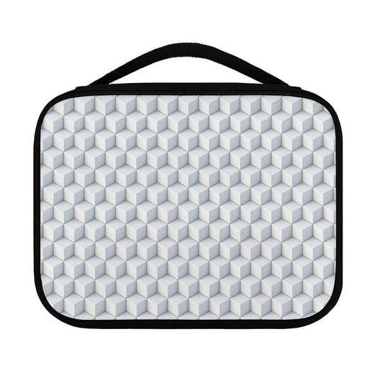 White Geometric Cube Shape Pattern Print Classic Bible Case