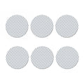 White Geometric Cube Shape Pattern Print Coaster Set