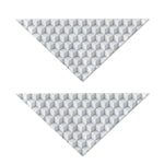 White Geometric Cube Shape Pattern Print Dog Bandana