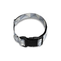 White Geometric Cube Shape Pattern Print Dog Collar