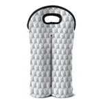 White Geometric Cube Shape Pattern Print Double Neoprene Wine Tote