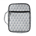 White Geometric Cube Shape Pattern Print Front Pocket Bible Bag