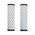White Geometric Cube Shape Pattern Print Handle Covers