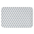 White Geometric Cube Shape Pattern Print Indoor Door Mat