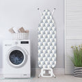 White Geometric Cube Shape Pattern Print Ironing Board Cover