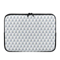 White Geometric Cube Shape Pattern Print Laptop Sleeve
