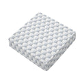 White Geometric Cube Shape Pattern Print Outdoor Seat Cushion Cover