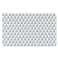 White Geometric Cube Shape Pattern Print Polyester Doormat