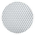 White Geometric Cube Shape Pattern Print Round Blanket