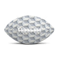 White Geometric Cube Shape Pattern Print Rugby Ball