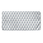 White Geometric Cube Shape Pattern Print Towel