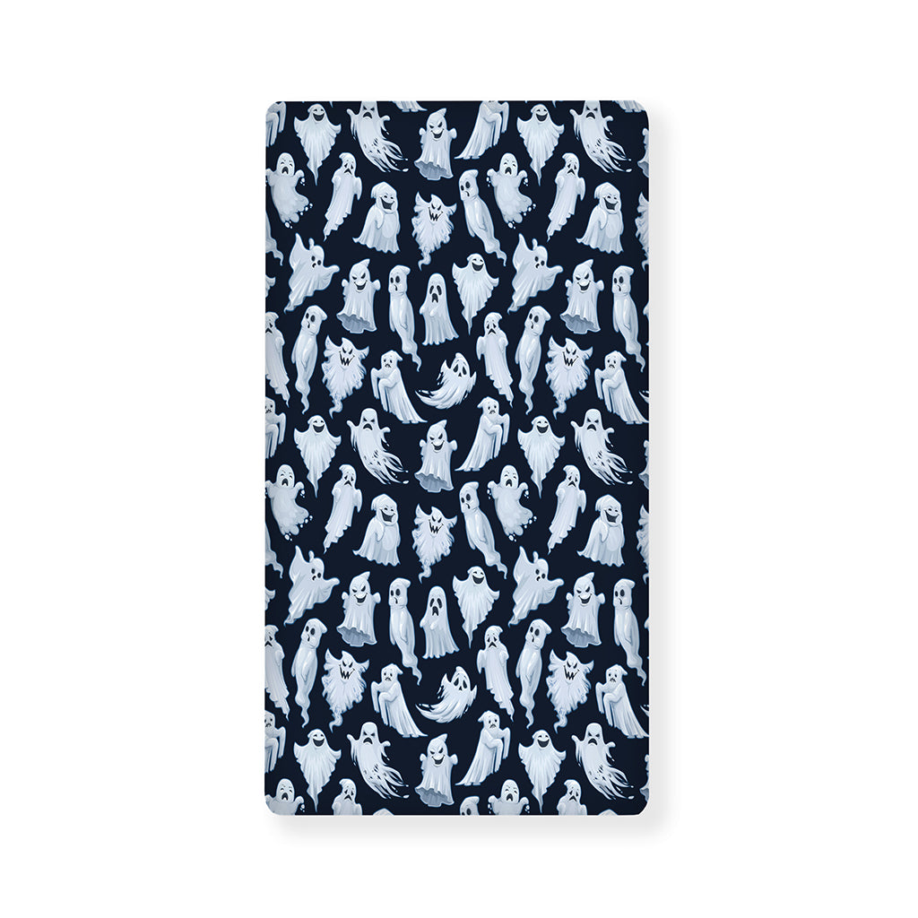 White Ghost Pattern Print Baby Crib Sheet