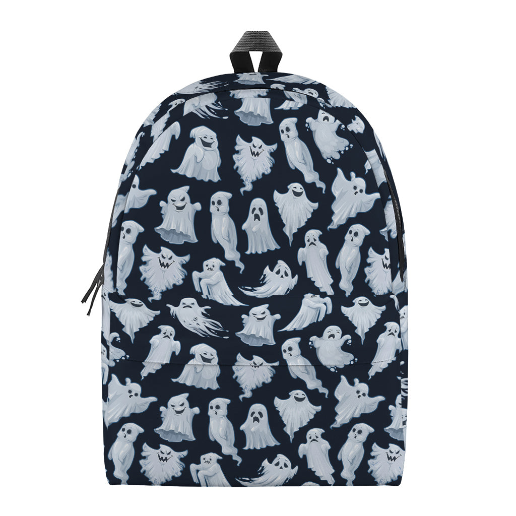 White Ghost Pattern Print Backpack