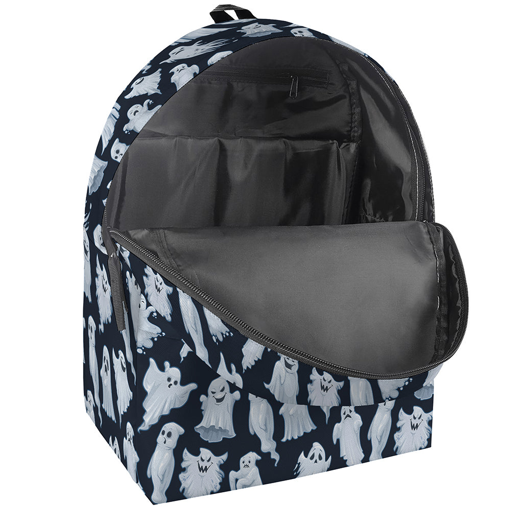 White Ghost Pattern Print Backpack