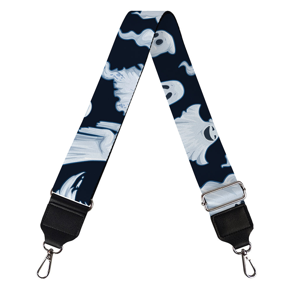 White Ghost Pattern Print Bag Strap