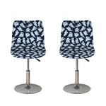 White Ghost Pattern Print Bar Stool Covers
