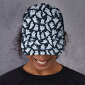 White Ghost Pattern Print Baseball Cap