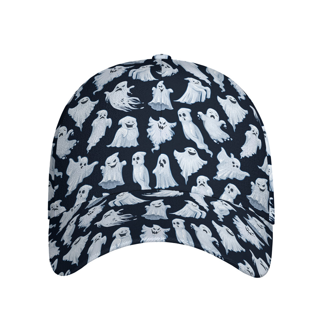 White Ghost Pattern Print Baseball Cap