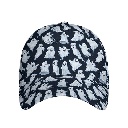 White Ghost Pattern Print Baseball Cap