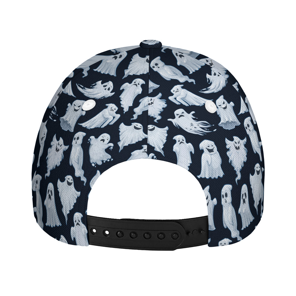 White Ghost Pattern Print Baseball Cap