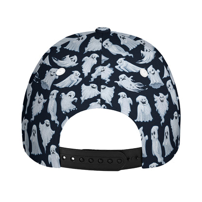 White Ghost Pattern Print Baseball Cap