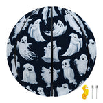 White Ghost Pattern Print Basketball